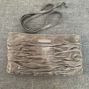 Michael Kors silver/gold tone clutch